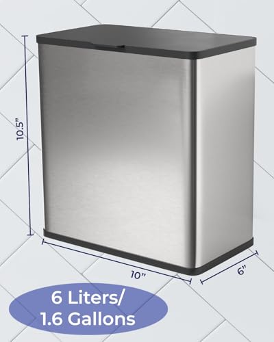 Sanitary Napkin Disposal Receptacle, Tampon Disposal Bin -Wall Mounted Trash Can for Bathroom with Removable Container for Improved Hygiene. Easy Mount to Any Wall/Partition. Includes No-Drill Option