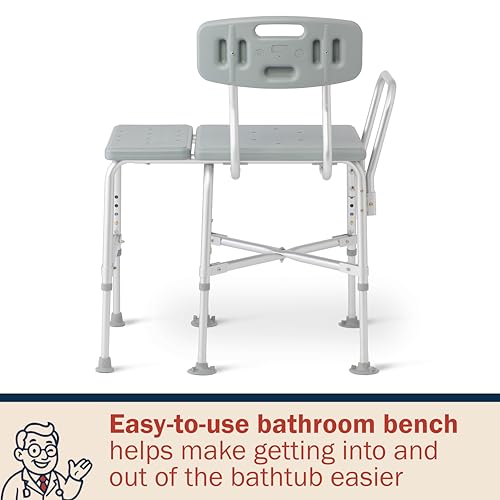 Dr Dunley Tub Transfer Bench with Anti-Slip Suction Feet (600 Pound Capacity) - size: 600 Pound Capacity