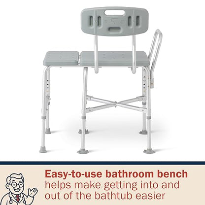 Dr Dunley Tub Transfer Bench with Anti-Slip Suction Feet (600 Pound Capacity) - size: 600 Pound Capacity