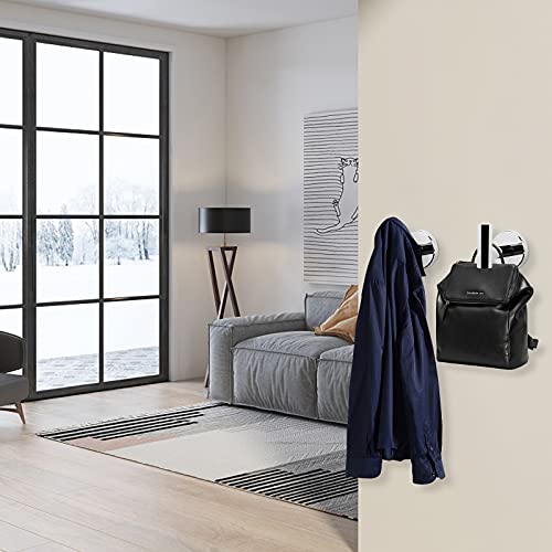 NearMoon Bath Towel Hooks- SUS 304 Stainless Steel Robe Hook Holder, Heavy Duty Coat Hook for Bathroom Livingroom Hotel Kitchen Garage, Wall Mounted (Chrome Finish, 4 Pack) - color: Chrome Finish, size: 4 Pack