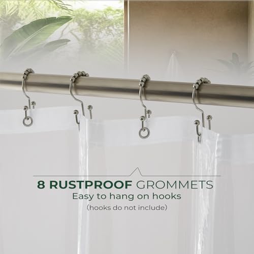 Clear Shower Curtain Liner with Side Suction Cups, Premium PEVA Plastic Shower Liner with 3 Magnets, Waterproof Bathroom Curtain, 48 x 72, Clear - color: 1. Clear, size: 48"W x 72"L (Pack of 1)