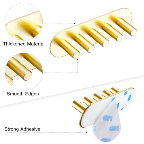 Electric Toothbrush Head Holder, Toothbrush Holders Wall Mounted, Adhesive Tooth Brush Head Holder Organiser, Electric Toothbrushs Holder, Shower Tooth Brushing Holder (Gold, Large) - color: Gold, size: Large