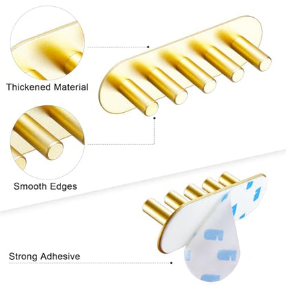 Electric Toothbrush Head Holder, Toothbrush Holders Wall Mounted, Adhesive Tooth Brush Head Holder Organiser, Electric Toothbrushs Holder, Shower Tooth Brushing Holder (Gold, Large) - color: Gold, size: Large
