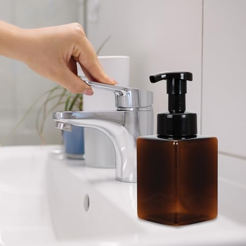 Ginger Lily Farms 2-Pack/12 oz Foaming Soap Dispenser, Plastic | for Hands, Body & Hair, Moisturizing Wash, Salon Wash, Spa Cleanser, Salon & Spa Essentials, Manicure & Pedicure Supplies - style: 12 Oz Amber