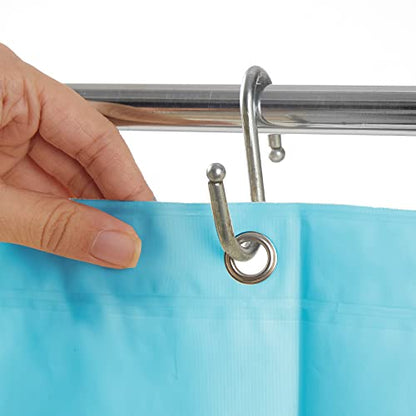 EHZNZIE Aqua Shower Curtain Liner 72x72, PEVA Waterproof Bath Curtain, No Chemical Smell, 3 Weighted Magnets, Durable with Rustproof Metal Grommets - color: Aqua, size: 72"W x 72"L (Pack of 1)