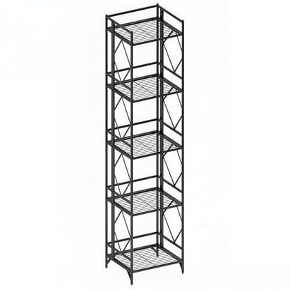 Nature's Rhythm 5-Tier Metal Storage Rack, Adjustable Garage Shelving Metal Shelving Unit(12.84 x 11.27 x 57.52inch, Black) - size: 5-Tier