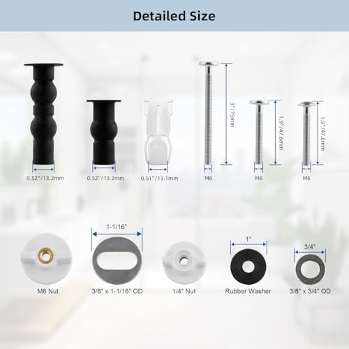 Hibbent Bidet Attachment for Toilet, Non-Electric Dual Nozzle for Frontal & Rear Wash with Universal Toilet Seats Screws and Bolts Metal