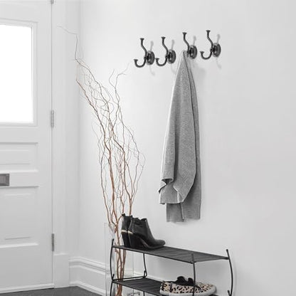 1 Pack 4-1/2 Inch Zinc Alloy Oil Rubbed Bronze Towel Hooks | Solid Metal | Wall Mount | Robe Hooks | Coat Hooks | For Bathroom, Shower, Bedroom, Entryway | Bathroom Hardware Accessories - color: Oil Rubbed Bronze