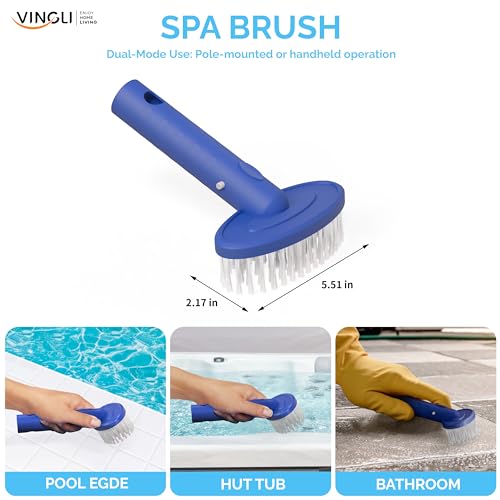 VINGLI 3-in-1 Pool Cleaning Kit for Above Ground&Inground Swimming Pools | Pool Maintenance Tools, Pools Maintenance Equipment with Pool Net, Pool Brush and SPA Brush - size: Style 3 : 3 in 1