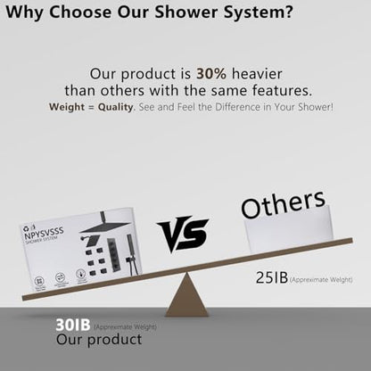 Black Shower Faucet Set Dual Shower Heads with 16" Ceiling Mounted Rain Shower Head & 6" Wall Mounted Head 4 Function Full Body Shower System with body jets,Matte Black - color: Matte Black, style: 16 inch +6 jets