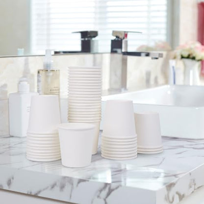SIUQ 600 Pack 4 OZ Paper Cups, Small Disposable Paper Cups for Mouthwash | Mini Coffee Cups For Espresso, Coffee Tasting, Hot/Cold Drinks, Bathroom, Office, Picnic, Travel, Bbq & Parties - color: 600pack-4oz