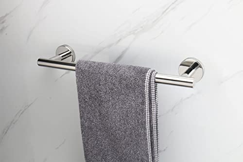 TocTen Bath Towel Bar - Thicken SUS304 Stainless Steel Bathroom Towel Holder, Towel Rod for Bathroom Heavy Duty Wall Mounted Towel Rack Hanger (12IN, Chrome) - color: Chrome, size: 12IN