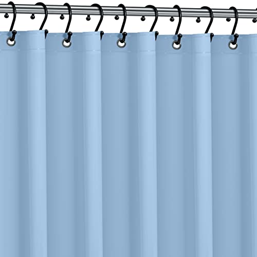 No Smell Shower Curtain Liner 72x72 Light Blue - PEVA Plastic Shower Curtain for Bathroom, PVC-Free Waterproof Blue Shower Liner with Metal Grommets and Magnet-Weighted Bottom Hem - Washable Liner - color: Light Blue