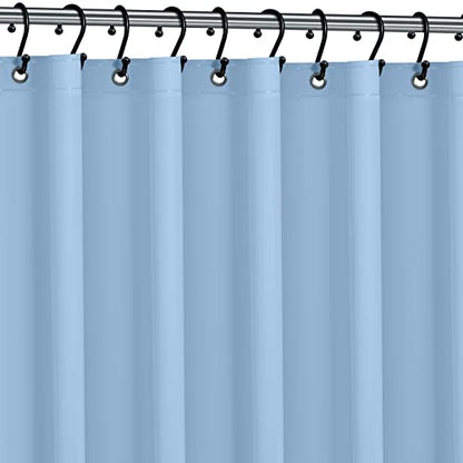 No Smell Shower Curtain Liner 72x72 Light Blue - PEVA Plastic Shower Curtain for Bathroom, PVC-Free Waterproof Blue Shower Liner with Metal Grommets and Magnet-Weighted Bottom Hem - Washable Liner - color: Light Blue