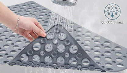 Nonslip Bathtub Mat Extra Soft TPE Bath Mat for Kids, Machine Washable Bathroom Shower Mat, Smooth/Non-Textured Tubs Only, 35L x 16W Inch (Light Gray) - color: Light Gray, size: 35" x 16" (Rectangular)