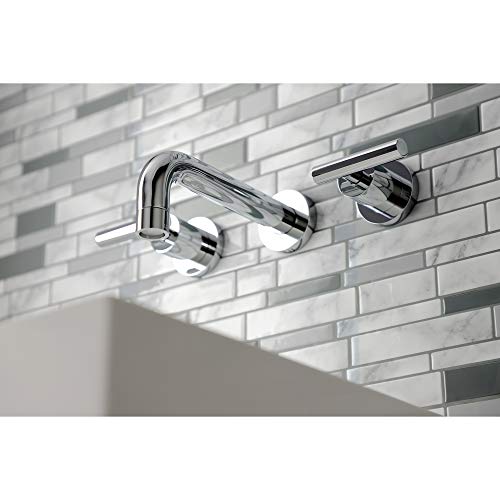 Kingston KS8121CML Wall Mount Bathroom Faucet, Polished Chrome - color: Polished Chrome