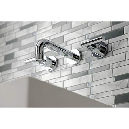 Kingston KS8121CML Wall Mount Bathroom Faucet, Polished Chrome - color: Polished Chrome