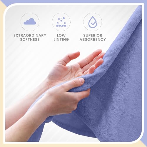 Martex 6-Piece 100% Ringspun Cotton Towel Set, Lavender | Quick Dry, Super Absorbent & Soft, Lightweight, 2 Bath, 2 Hand, 2 Wash Cloths - color: Lavender