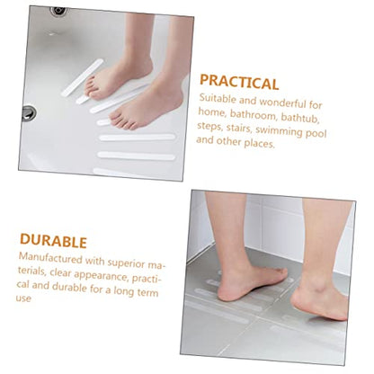 Ciieeo 12pcs Bathtub Sticker Slip Shower Sticker Skid Strips Peva Nonslip Adhesive Strips for Bathroom Safety