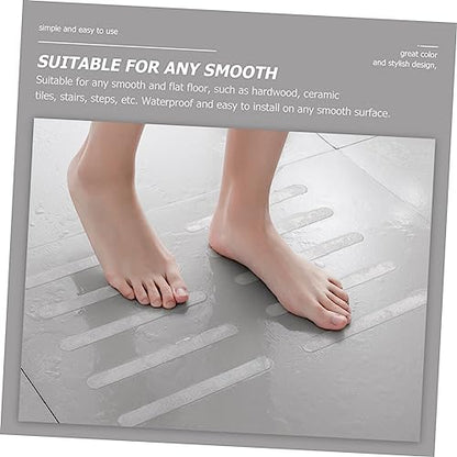 STOBOK 4 Sets of Non-Slip Bathroom Floor Strips Waterproof Anti-Slip Tape for Shower and Stairs 20 PCS Anti-Skid Stickers for Safety
