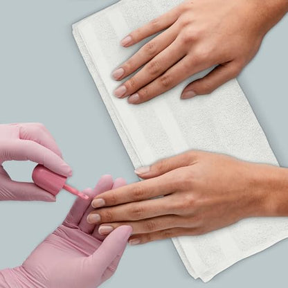 Avalon Towels Wash Cloths 12 Pack White 100% Cotton Washcloths 12x12 Face Towels, Wash Rags, Facial Towel, fingertip Towel for Bathroom, White Washcloth - color: White