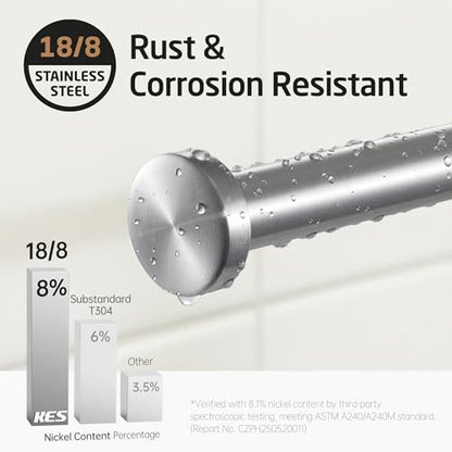 KES Wood Standing Towel Rack with Weighted Gold Granite Base, Brushed Steel | 3 Tier Width Adjustable Free Standing Towel Rack Stand for Bathroom, 18/8 Stainless Steel for Premium Rust Resistance - color: Golden Granite