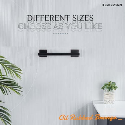 KOKOSIRI Towel Rings 9-Inch Bathroom Hand Towel Rack Wall Mount Towel Bar Oil Rubbed Bronze Stainless Steel Bathroom Hardware Kitchen Storage, B4005ORB-L9 - color: Oil Rubbed Bronze