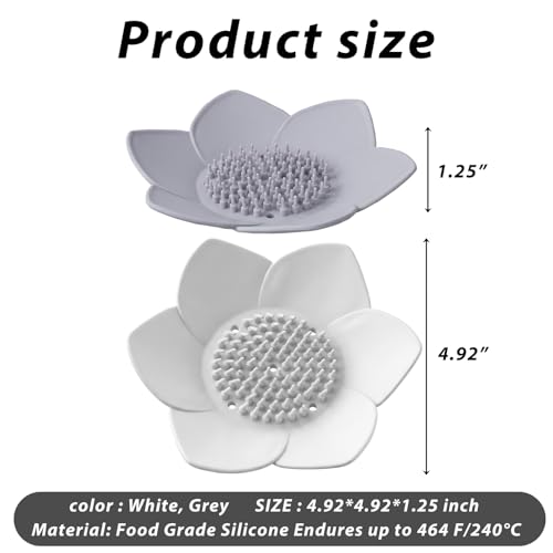 2 Pcs Shower Steamer Tray, Shower Steamer Holder with Self Draining | Silicone Showers Soap Tray Dish For Bathroom Counter, Kitchen Sink, Showers Bathtub Soap Holder