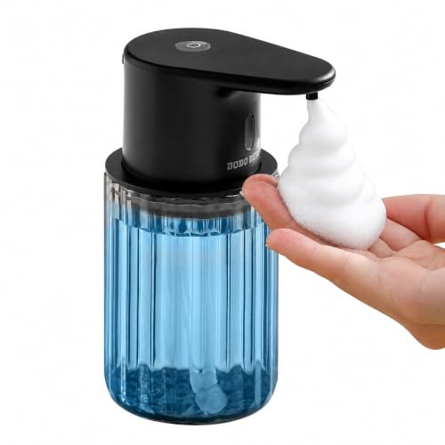 Automatic Foaming Soap Dispenser Touchless, USB Rechargeable Soap Dispenser | Adjustable Foam Levels, 10oz/300mL Hands Free Sensor, Waterproof, Wall Mounted or Countertop for Bathroom & Kitchen - color: Black, style: Foam