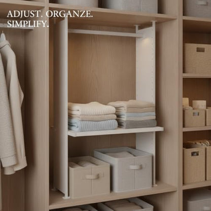 Telescopic Shelf Organizer, Adjustable Stainless Steel Cabinet Divider for Under Sink, Kitchen, Bathroom, and Closet Storage - size: 9.84 x 7.87 x 3.35 in