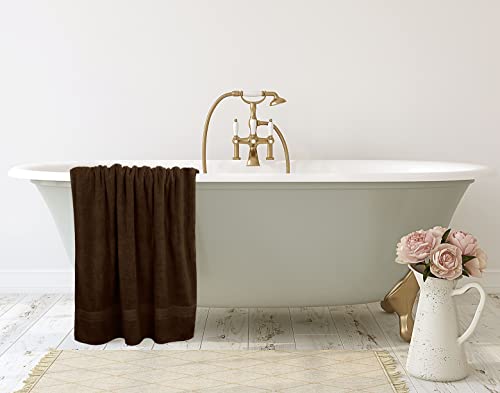 Utopia Towels Jumbo Bath Sheets, 2 Pack, 35x70 in, 600 GSM Cotton, Dark Brown - color: Dark Brown, size: 2 Piece Bath Sheet
