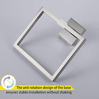 KOKOSIRI Bath Towel Ring 2PC Towel Hanger Bathroom Towel Holder Towel Rack Wall Mounted Stainless Steel 2 Pack, Brushed Steel, B3004BR-P2 - color: Brushed Nickel, size: 2 Pack