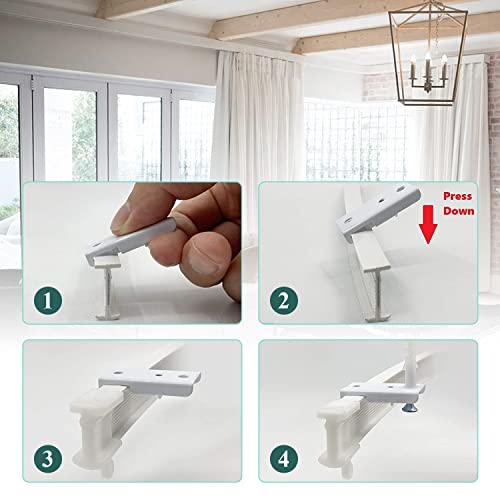 Ceiling Curtain Track, Flexible Bendable Curtain Track 20 Ft Curved Curtain Rail Ceiling Wall Mount Silding Ceiling Track Set System for Bay Window, Room Divider - color: White, size: 20Ft
