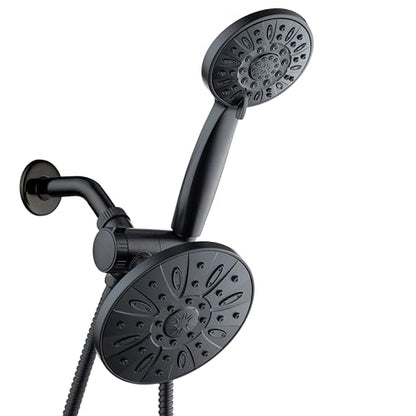 AquaDance Premium High Pressure 3-Way Rainfall Combo Combines The Best of Both Worlds-Enjoy Luxurious Rain Showerhead and 6-Setting Hand Held Shower Separately or Together, Matte Black - color: Matte Black
