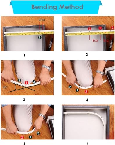 Window Curtain Track, Heavy Duty Curved Curtain Rod Room Divider for Living Room, Bedroom, Shower Fittings(Ceiling Mount,3m/9.8ft) - color: Ceiling Mount, size: 3m/9.8ft