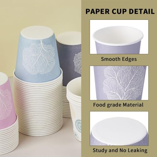 Tamone 600 Pack 3 oz Bathroom Cups, Small Paper Cups with Tree, Mouthwash Cups, Disposable Paper Cups,pink, green, gray, 3oz Paper Cups for Party, Picnic, BBQ, Travel, Home and Event - color: blue & pink & grey