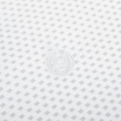 Bathtub Mat Full Body Spa Cushion Pillow Soft Quilted Breathable Bathtub Mat with Powerful Suction Cups for Relaxing Bath Time PVC Sponge Material White 49.2 X 14.2 Inch