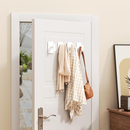 pickpiff Adhesive Towel Hooks: 20LB Extra Strong Wall Hanger, White 8 Pack - color: White, size: 8 Pack