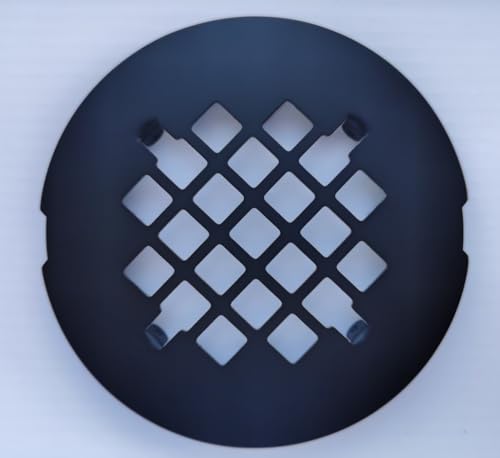 4-1/4 inches Snap-On Round Shower Drain Cover, Stainless Steel (Matte Black) - color: Matte Black