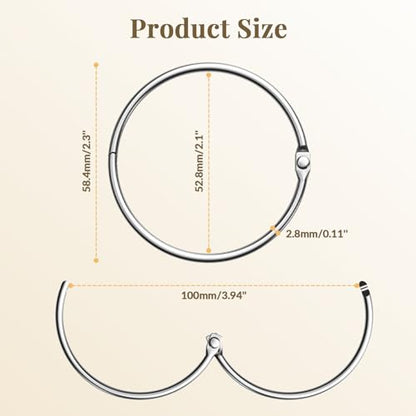 Bathway Shower Curtain Rings, Bathway Shower Curtain Hooks Anti-Drop Shower Rings for Curtain, Metal Shower Curtain Rings Rust Proof, Chrome Shower Hooks for Shower Curtain Rod, Shower Rod Hook 12Pcs - color: Chrome, style: Classic Round