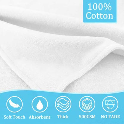 VOOVA & MOVAS White Baby Hooded Towel, Organic 100% Cotton,33"X31.5" - color: White Elephant, size: 33 x 31.5 inches