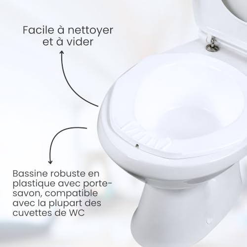 Homecraft Portable Bidet Toilet Attachment Seat, Men and Women Intimate Hygienic Washing, Non Electric Toilet Bowl, Standard Size