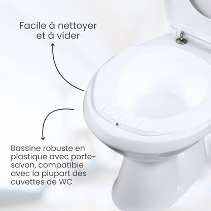 Homecraft Portable Bidet Toilet Attachment Seat, Men and Women Intimate Hygienic Washing, Non Electric Toilet Bowl, Standard Size