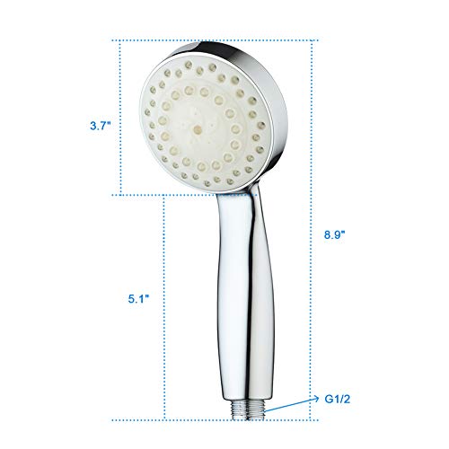 KAIREY Led Shower Head with Handheld 7 Color Changing Automatically Light Up Shower Head Polished Chrome with 60 Inches Stainless Steel Hose and Adjustable Bracket - style: Classic