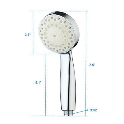 KAIREY Led Shower Head with Handheld 7 Color Changing Automatically Light Up Shower Head Polished Chrome with 60 Inches Stainless Steel Hose and Adjustable Bracket - style: Classic