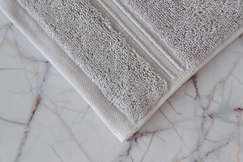 Milara Plush Turkish Cotton Bath Sheet, Silver Gray, 700 GSM, 35x70 in | Oversized 35x70in | 700 GSM Turkish Combed Cotton | Air-Spun Construction for a Plush Feel | OEKO-TEX® Standard 100 Certified - color: Silver Gray, size: Bath Sheet (1 Pcs) - 35" x 7