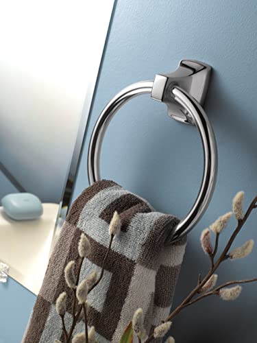 Moen Donnor Collection Chrome 6.25-Inch Diameter Wall Mount Contemporary Bathroom Hand-Towel Ring, P5860 - size: 1 Count (Pack of 1)