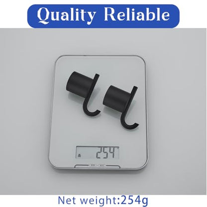 Matte Black Coat Hooks, Stainless Steel Hooks, Towel Hooks for Hanging Robes, Aprons, Coats and Hats in Bathrooms,Kitchens and Hotels,SW-96068-8MB-2. - color: Double Hook-Matte Black