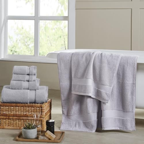 Modern Threads Luxury 6-Piece Quick-Dry Towel Set – Plush & Ultra-Absorbent for Spa-Like Experience, Lilac - color: Lilac