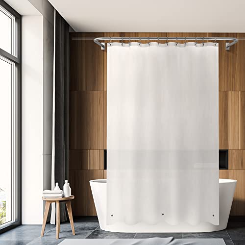 Barossa Design Frosted Shower Curtain Liner Standard Size | Premium PEVA, BPA & PVC Free, No Chemical Smell, Metal Grommets, Lightweight Bath Curtain with 3 Magnets for Bathroom - color: 2a. Frost, size: 72"W x 72"L (Pack of 1)